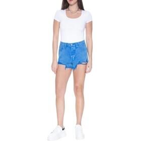 NEW Blue Revival Wild & Free High Waist Denim Shorts in Blueberry Sz 25